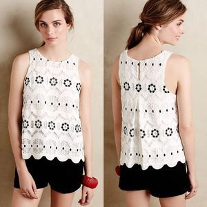 HD in Paris white black floral lace Walina blouse